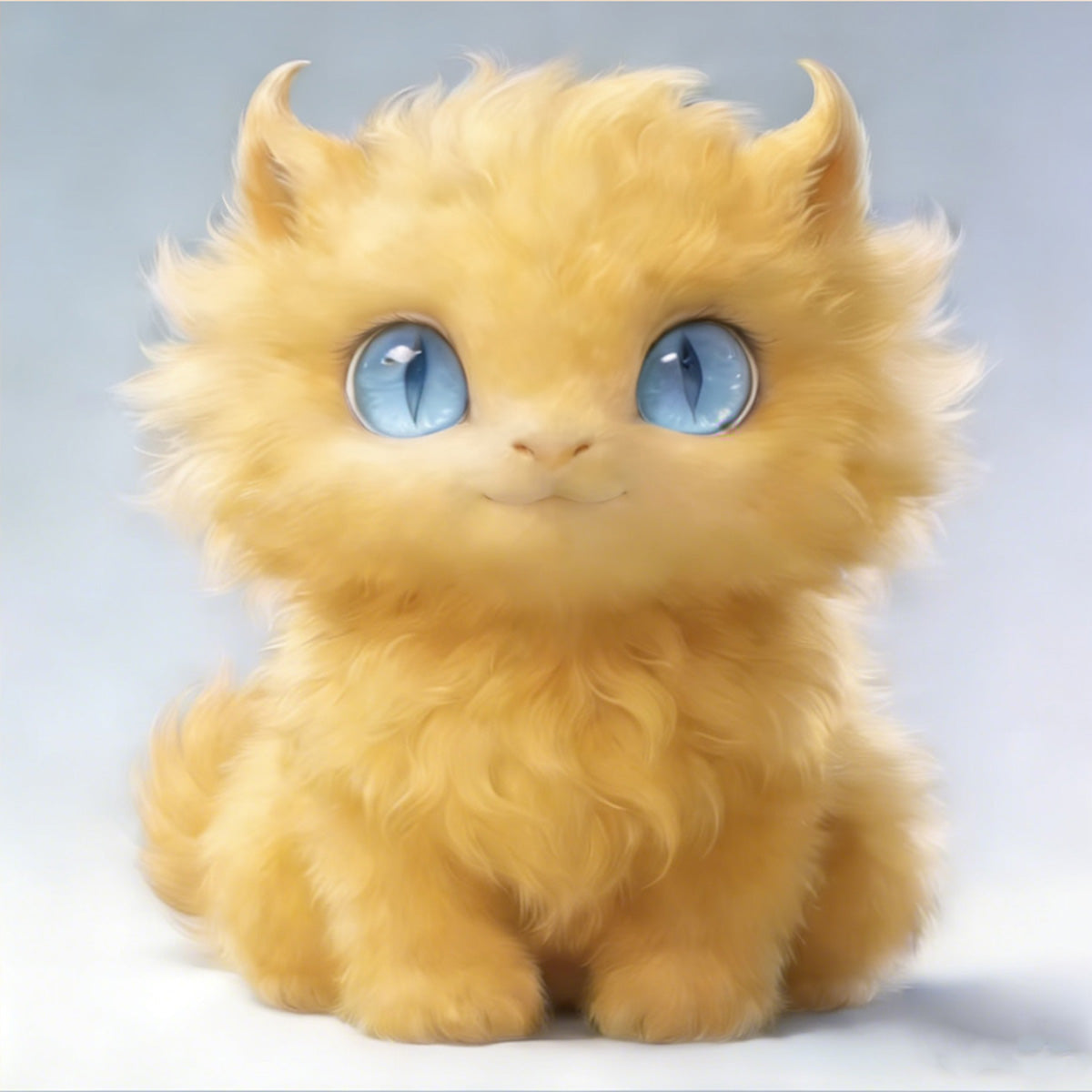 Yellow AI baby dragon plush character by EmotiToy