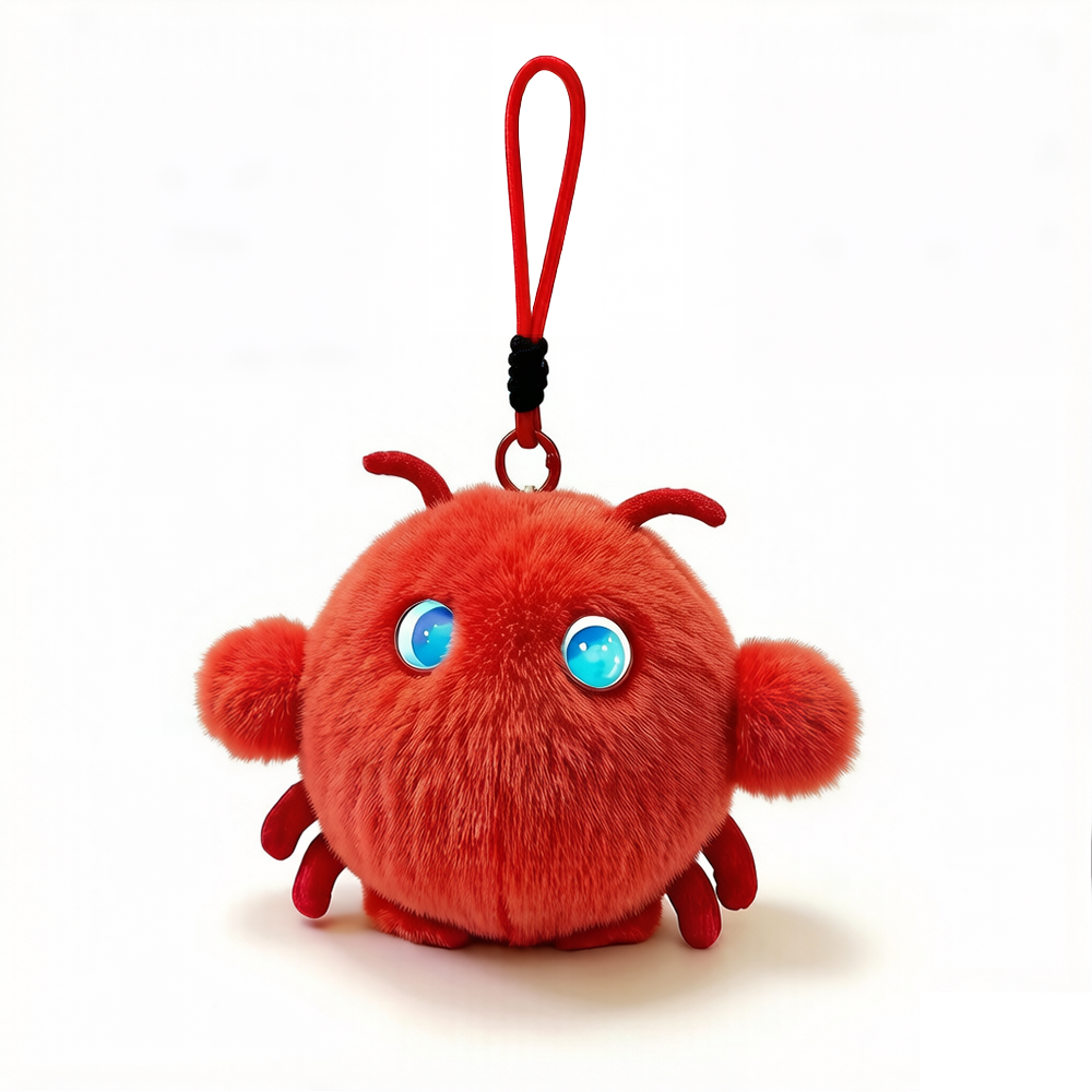 Red interactive plush character by EmotiToy